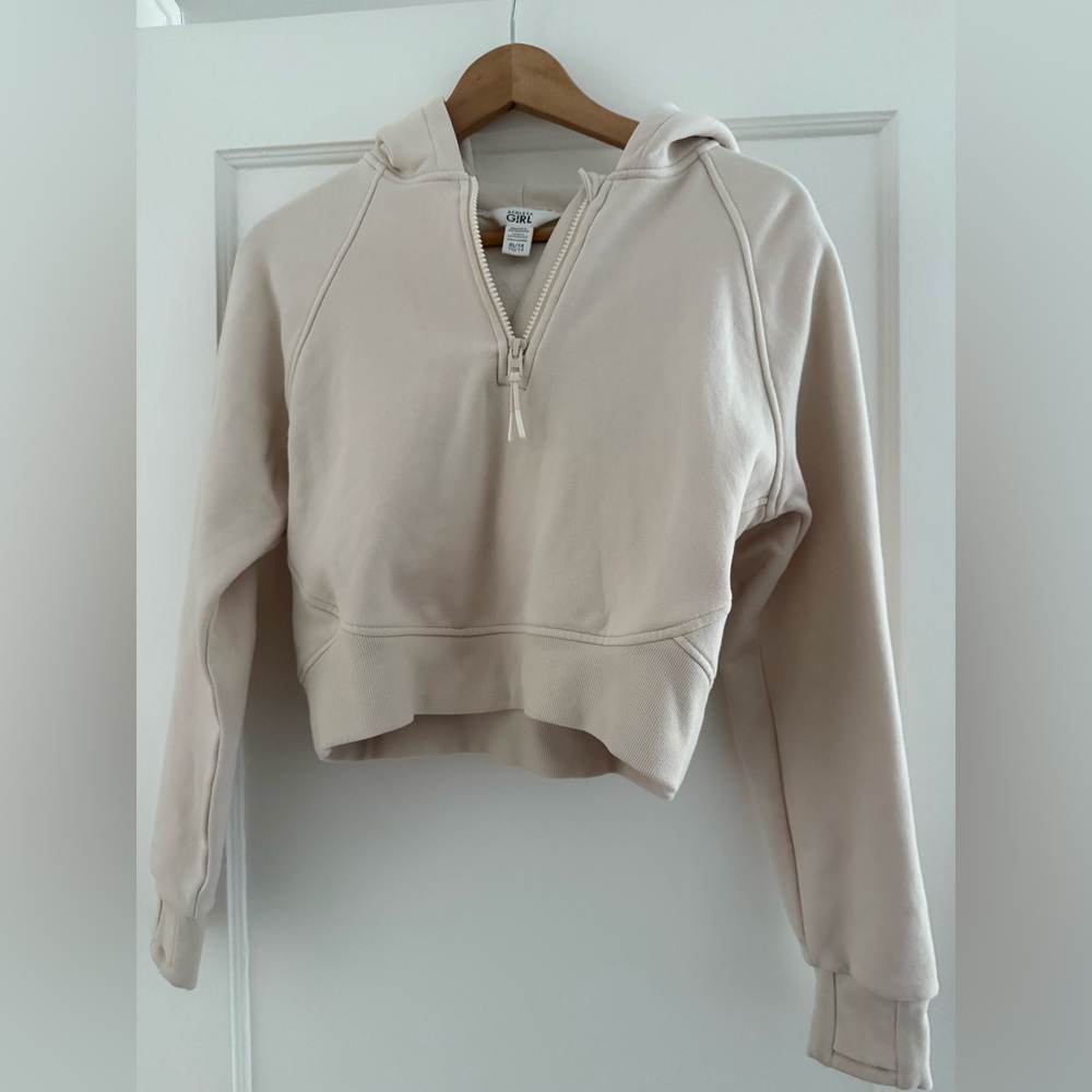 Athleta Girl All Day Half Zip Hooded Sweatshirt